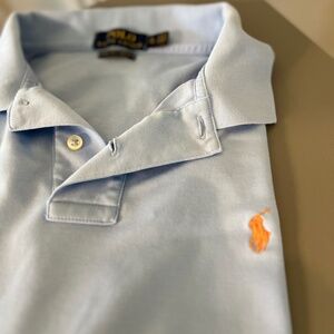 Like New Polo Ralph Lauren Pima Soft Touch Polo Shirt - Light Blue (Men's XL)